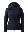 Mackage Michi Agile-360 Elastic Light Hooded Down Jacket In Black