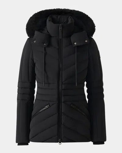 Mackage Nadia-sh Quilted Down Jacket With Detachable Hood In Black