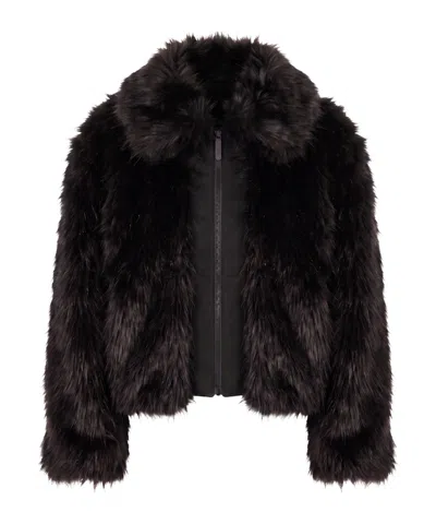 Mackage Nanny Faux Fur Zip Jacket In Brown