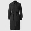 Mackage Chevron Quilted Long Down Coat In Black