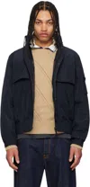 Mackage Midnight Blue Jacket With Detachable Overlay Panel In Navy C0001