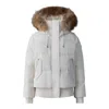 Mackage Nefi Nordic Tech Down Jacket With Hood In Cream