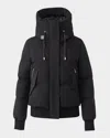 Mackage Nefi-nfz Down Bomber Jacket With Detachable Hooded Bib In Black