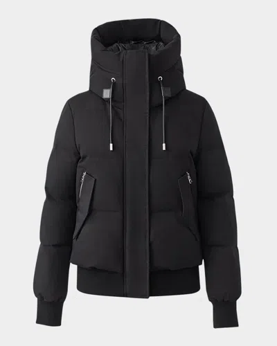 MACKAGE NEFI-NFZ DOWN BOMBER JACKET WITH DETACHABLE HOODED BIB