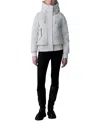 Mackage Nefi Nordic Tech Down Jacket With Hood In Cream