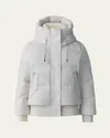 Mackage Nefi Nordic Tech Down Jacket With Hood In Cream