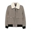 Mackage Wool-blend Houndstooth Rhett-ht Bomber Jacket In White