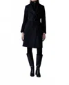 Mackage Norita Double-face Belted Wool Coat In Black