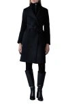 Mackage Norita Double-face Belted Wool Coat In Black