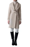 Mackage Norita Double-face Belted Wool Coat In Trench