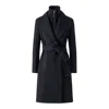 Mackage Norita Belted Wool Coat In Blue