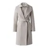 Mackage Norita Double-face Belted Wool Coat In Trench