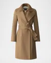 Mackage Norita-z Wool Wrap Coat With Removable Bib In Brown