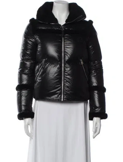 Pre-owned Mackage Nylon Biker Jacket In Black