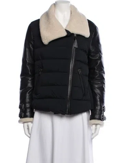 Pre-owned Mackage Nylon Biker Jacket In Black