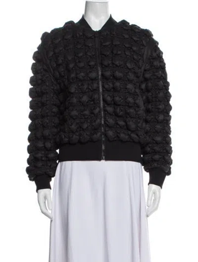 Pre-owned Mackage Nylon Bomber Jacket In Black