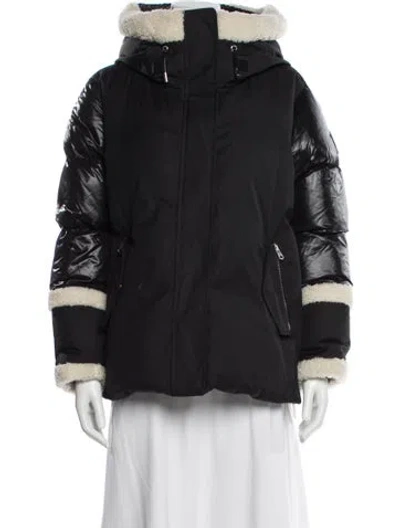 Pre-owned Mackage Nylon Colorblock Pattern Jacket In Gray