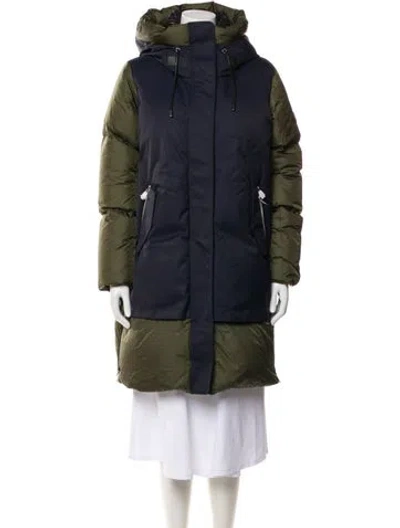 Pre-owned Mackage Nylon Colorblock Pattern Parka W/ Tags In Multi