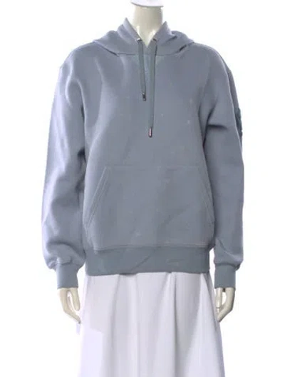 Pre-owned Mackage Nylon Crew Neck Hoodie In Blue