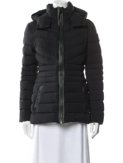 Pre-owned Mackage Nylon Down Coat In Black