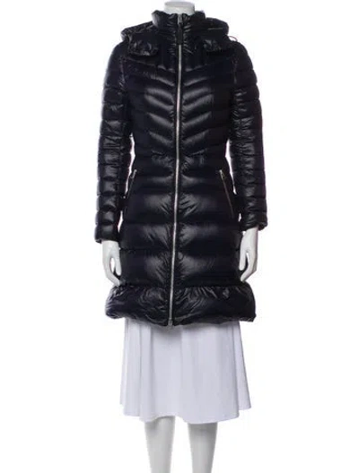 Pre-owned Mackage Nylon Down Coat In Blue