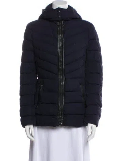 Pre-owned Mackage Nylon Down Coat In Blue
