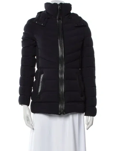 Pre-owned Mackage Nylon Down Coat In Blue