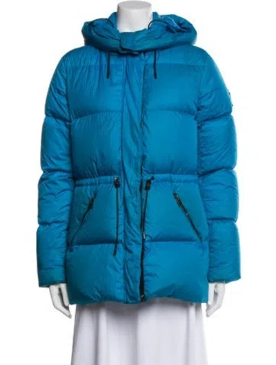 Pre-owned Mackage Nylon Down Coat In Blue