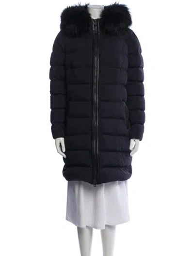 Pre-owned Mackage Nylon Down Coat In Blue