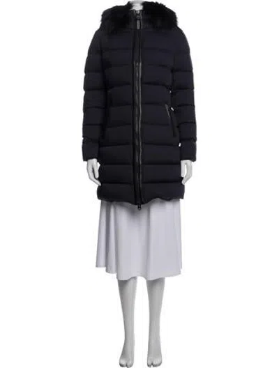 Pre-owned Mackage Nylon Down Coat In Blue