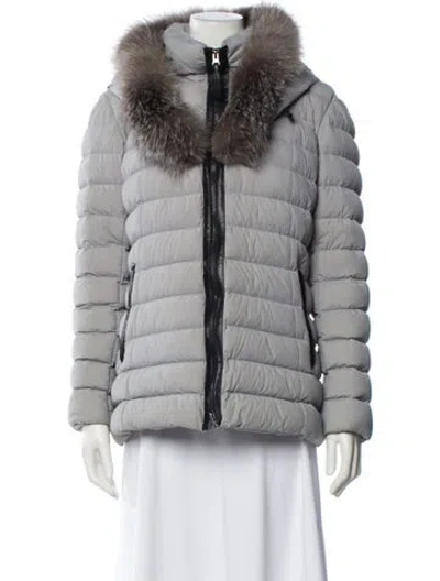 Pre-owned Mackage Nylon Down Coat In Gray