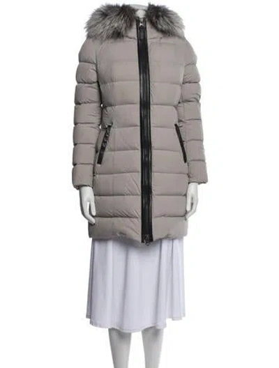 Pre-owned Mackage Nylon Down Coat In Gray
