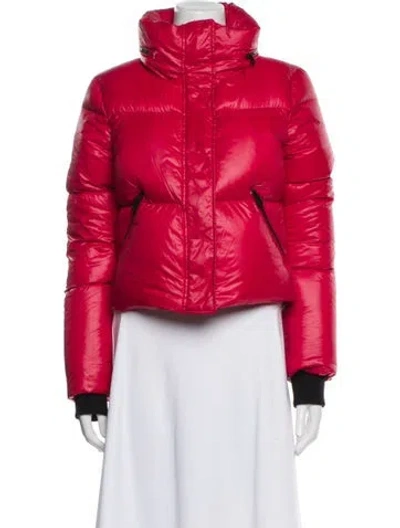 Pre-owned Mackage Nylon Down Coat In Red
