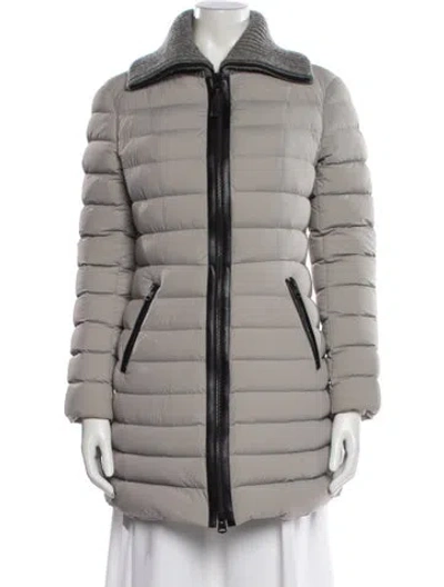 Pre-owned Mackage Nylon Down Coat W/ Tags In Gray