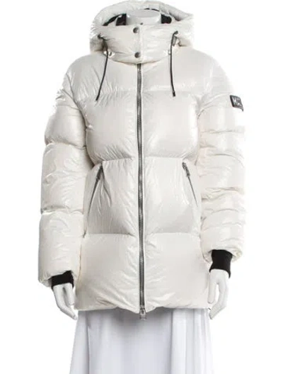 Pre-owned Mackage Nylon Down Coat In White