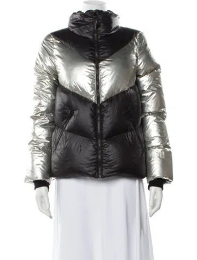 Pre-owned Mackage Nylon Down Jacket In Black/silver