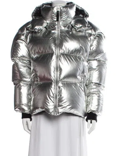 Pre-owned Mackage Nylon Down Jacket In Silver