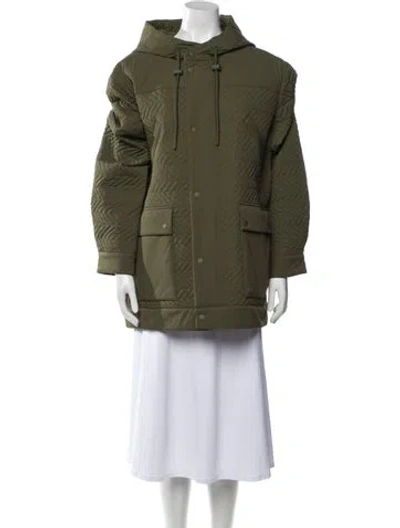Pre-owned Mackage Nylon Parka In Green