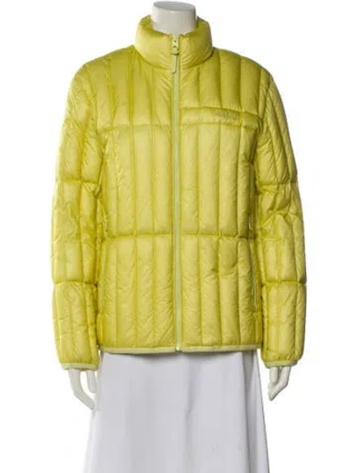 Pre-owned Mackage Nylon Printed Jacket In Yellow