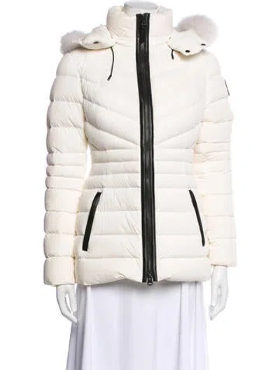 Pre-owned Mackage Nylon Striped Down Jacket