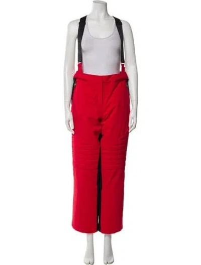 Pre-owned Mackage Nylon Wide Leg Pants In Red