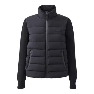 Mackage Oceane-city Light Down Mixed-media Puffer Jacket In Black