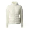 Mackage Oceane-city Light Down Mixed-media Jacket In Cream