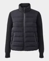 Mackage Oceane-city Light Down Mixed-media Puffer Jacket In Black