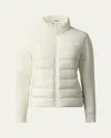 Mackage Oceane-city Light Down Mixed-media Jacket In Cream
