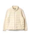Mackage Oceane Mixed-media Light Down Jacket In Neutral