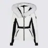 Mackage Quilted Hooded Jacket With Belt And Fur In White