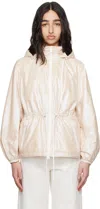 Mackage Isha Metallic Water Repellent Rain Jacket In C0252 Champagne