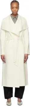 Mackage Off-white Mai-cn Double-face Wool Wrap Coat In C0253 Cream