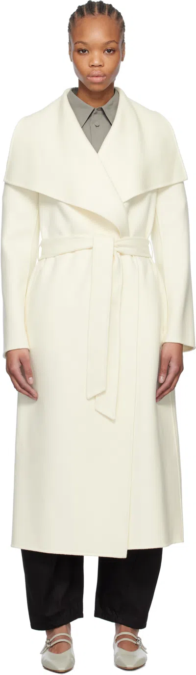 Mackage Off-white Mai-cn Double-face Wool Wrap Coat In C0253 Cream